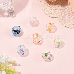 7шт 7 цвета прозрачные стеклянные бусины&nbsp;GLAA-YW0005-59