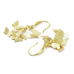 Orecchini a forma di farfalla in ottone placcato a cremagliera&nbsp;KK-C029-10G