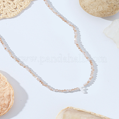 1 collar de cuentas redondas de vidrio&nbsp;NJEW-LP0007-23F