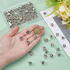 90 шт. европейские бусины из сплава в тибетском стиле&nbsp;TIBE-ME0001-14