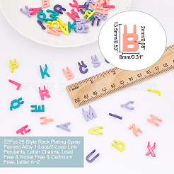 52 шт. 26-х стильные подвески из сплава с покрытием из сплава с распылением&nbsp;FIND-NB0004-34