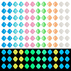 500 шт. светящиеся прозрачные акриловые бусины&nbsp;MACR-TA0002-57B