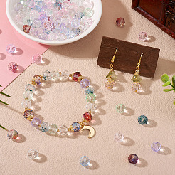 90 шт. 9-х цветные прозрачные стеклянные бусины GLAA-TA0003-33