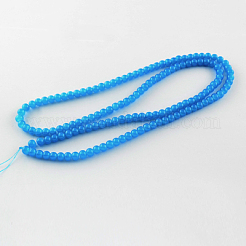 Abalorios de vidrio jade de imitación hebras&nbsp;DGLA-S076-8mm-18