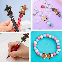 15 шт. 3-х цветные силиконовые бусины для крупного рогатого скота&nbsp;SIL-YW0001-97