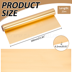 工芸彫刻用のアルミ箔紙  ゴールド  300x0.02mm  20 m /ロール&nbsp;DIY-WH0671-530