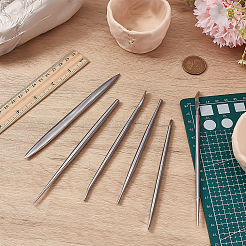 6 шт. 6 стиля нержавеющая сталь полимерная глина инструмент для лепки деталей&nbsp;TOOL-FG0001-42