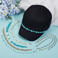 8 шт. 8 стиля: синтетический бирюзовый крест&nbsp;HJEW-SC0002-39