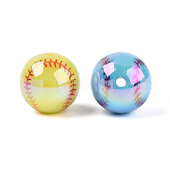 Спортивные УФ-покрытия непрозрачные акриловые бусины&nbsp;PACR-N016-03