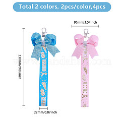 4 шт. 2-х цветная тканевая подвеска-бантик&nbsp;FIND-CA0010-24A