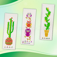 3 набор из 3-х наборов для вышивки крестиком с узорами «овал и кактус» DIY-NB0008-96