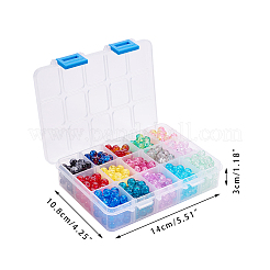 Perle di vetro craquelé di 15 colore&nbsp;CCG-PH0003-03