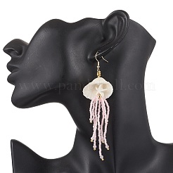 Серьги-подвески в виде медуз из нержавеющей стали 304 EJEW-MZ00529-02