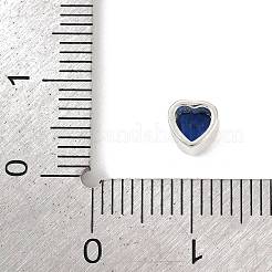 925 бусина в форме сердца из стерлингового серебра с кубическим цирконием&nbsp;STER-F060-03S-02