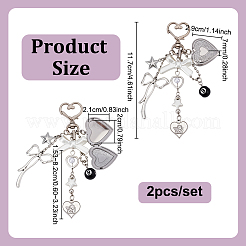 2 шт. подвесные украшения из искусственного жемчуга и акрила из АБС-пластика&nbsp;KEYC-NB00029