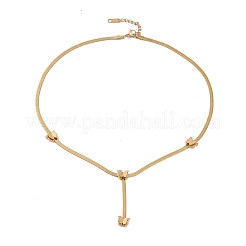 Ионное покрытие (ip) 304 нержавеющая сталь змея цепи ожерелья&nbsp;NJEW-G081-13G