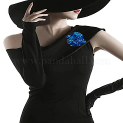 2 шт. 3D цветочные нашивки с пайетками&nbsp;PATC-LP0001-37B