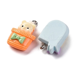 Подвески из непрозрачной смолы с изображением медведя CRES-M038-08