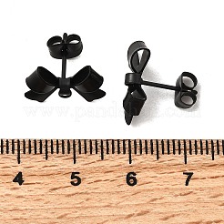 Ohrstecker-Beschläge aus Edelstahl 304 mit Schleife&nbsp;STAS-Z159-01EB