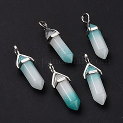 Natürliche weiße Jade spitzen Anhänger&nbsp;G-K329-31P