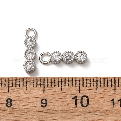 Latón micro pavimenta claro cubic zirconia encantos&nbsp;KK-C253-02B-P