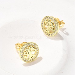 Серьги-гвоздики из циркония EJEW-P303-01B-G