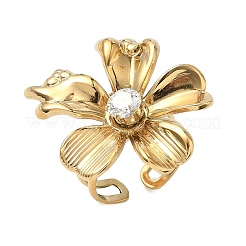 Кольца-манжеты из нержавеющей стали 304 с микропаве из кубического циркония для женщин&nbsp;LS-RJEW-P180-03G