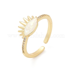 Anneaux de manchette ouverts en laiton pour femmes&nbsp;RJEW-G343-29G-01