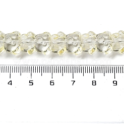 Стеклянные бусины с гальваническим покрытием  EGLA-P063-PL02