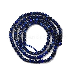 Нитки бусины из натурального ляписа-лазури&nbsp;LS-G-RM250101-B37