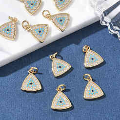 Pendentifs en laiton Shegrace avec zircon cubique coloré&nbsp;XGRQ3K279-520G