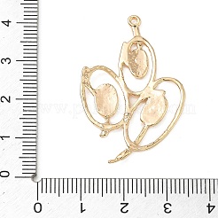 真鍮チャーム  葉のチャーム  18KGP本金メッキ  39.5x25.5x2mm  穴：1.2mm&nbsp;KK-D263-01G-04