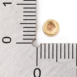 Cabochon piatti rotondi in ottone con micro pavé di zirconi placcati a cremagliera&nbsp;KK-F874-03G-07