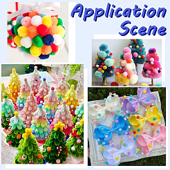 380шт. 19-х цветный полиэстеровый помпон-шар&nbsp;DIY-SC0031-34