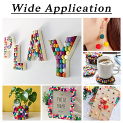 120 шт. 12-цветный полиэстеровый высокоэластичный помпон-шар&nbsp;DIY-TA0013-41