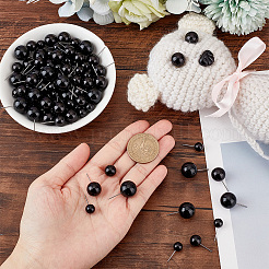 200 шт. 4 стиля круглых пластиковых глаз для валяния&nbsp;DOLL-PH0001-47