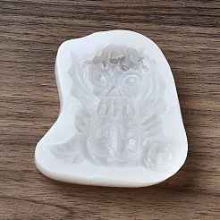 Мини-Хэллоуин череп и тыква пищевые силиконовые Молды для статуй&nbsp;DIY-G054-C03