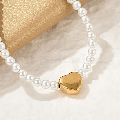 Braccialetti di perle di plastica imitazione per le donne&nbsp;BJEW-M056-10G-05