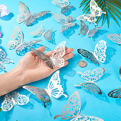96 шт. 8 стиля 3D наклейки на стену в виде бабочки для домашних животных&nbsp;DIY-TA0013-12B