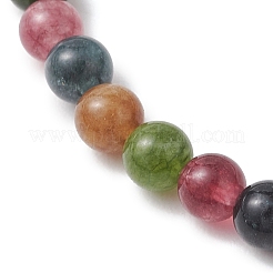 Натуральные зеленые нефритовые браслеты из бусин&nbsp;BJEW-JB13468