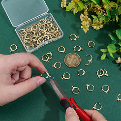 60 шт. латунные серьги с защелкой&nbsp;KK-PH0014-02