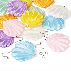 Наборы для самостоятельного изготовления сережек в форме ракушек из смолы&nbsp;DIY-TA0011-06