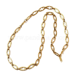 Colliers à maillons croisés en acier inoxydable 304 pour femmes et hommes&nbsp;NJEW-JN05433-02
