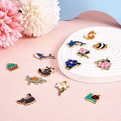 Подвески из сплава с покрытием в 52 стилях&nbsp;ENAM-CD0001-21-RS