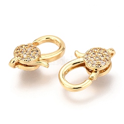 Латунные микро проложить кубического циркония когтя омара застежками ZIRC-O038-23G