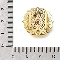 Messing-Mikropavé-Verbinder mit farbenfrohen Zirkonia-Steinen in Filigranarbeit&nbsp;KK-C255-12A-G