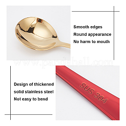 6 шт. чайная ложка из нержавеющей стали 304 двух цветов AJEW-GO0001-12