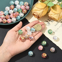 12 шт. прозрачные внутренние цветочные акриловые бусины&nbsp;RESI-YW0004-86A