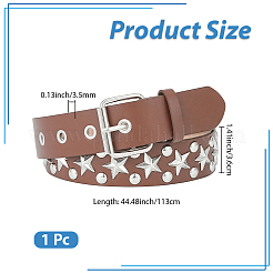 Ceintures à chaîne en cuir PU avec rivets en alliage étoile&nbsp;DIY-WH20007-291C
