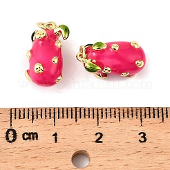 Латунные эмалевые подвески с фруктами&nbsp;KK-M324-04B-G